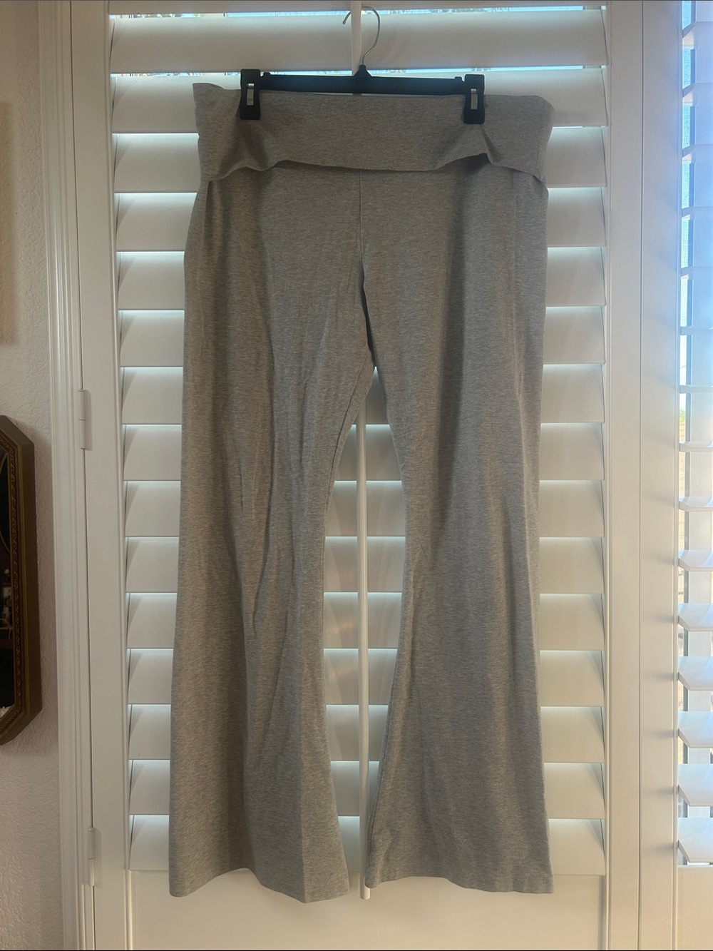 PINK Victoria's Secret Light Gray Fold-Over Wide-Leg Pants